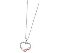 Lotus Silver Collier Pendentif 925 Argent Cœur Infini Zirconium JLP1595-1-1
