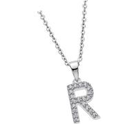 Lotus Silver Collier Zirconia LP1958-1/R 925 Argent Lettre R D2JLP1958-1-R