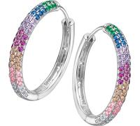Lotus Silver Créoles en argent 925 Boucles d'oreilles Lotus Silver Trendy Femmes JLP3484-4-2
