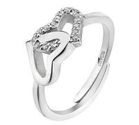 Lotus Silver MOMENTS | Bague personnalisable Coeurs & Zirconia LP1594-3/1