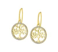 Lotus Silver TREE OF LIFE | Boucles d'oreilles arbre de vie or jaune LP1746-4/2