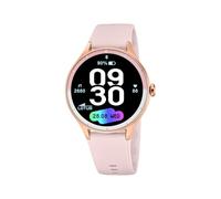 LOTUS Smartwatch Homme Femme - Montre Connectée Unisexe Bracelet Silicone Rose - Étanche IP65 - Commande Vocale IA, Musique, Podomètre, Suivi du Sommeil 50201/1 Lēve - Smartime 2nd Gen