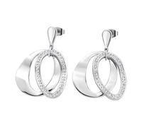 LOTUS STYLE Boucles d'Oreilles Femme LS1672-4/1 Acier zircones