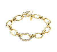 LOTUS STYLE Bracelet Femme Acier Inoxydable LS2360-2/1 - Bracelet Sophistiqué Poli et Finition Raffinée - Bracelet Doré 20,3 cm - Cadeau Anniversaire - Occasions Spéciales