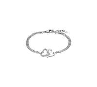 LOTUS STYLE Bracelet Femme Acier Inoxydable LS1912-2/1 Cœur - Bracelet Sophistiqué Poli et Finition Raffinée 20,5 cm - Idéal Cadeau Anniversaire - Occasions Spéciales