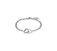 LOTUS STYLE Bracelet Femme Acier Inoxydable LS1912-2/2 Cœur - Bracelet Sophistiqué Poli et Finition Raffinée 20,5 cm - Idéal Cadeau Anniversaire - Occasions Spéciales