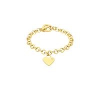 LOTUS STYLE Bracelet Femme Acier Inoxydable LS2271-2/2 Cœur - Bracelet Sophistiqué Poli et Finition Raffinée - Bracelet Doré 21 cm - Cadeau Anniversaire - Occasions Spéciales