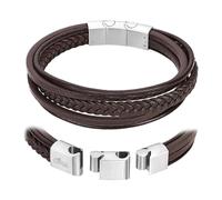 Lotus Watches Bracelet homme LS2051-2/1 – Jonc cuir marron 220 mm, résistant et confortable