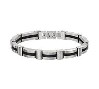 LOTUS STYLE Bracelet Homme en Acier Inoxydable 316L - Jonc au Design Sophistiqué, Confortable et Résistant à l’Eau - Bracelets Homme - Noir 215 mm LS1876-2/2 - Idée Cadeau Anniversaire, Fête des Pères
