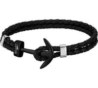 Lotus Style bracelet hommes ancre LS1832-2/6 cuir noir bijoux D2JLS1832-2-6