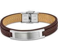 Lotus Style bracelet hommes LS1808-2/1 cuir argent brun bijoux D2JLS1808-2-1