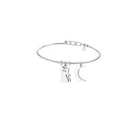 LOTUS STYLE Femme Acier Asscher Zircone bleue Bracelet
