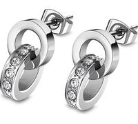 LOTUS Style Femme Boucles d'oreilles LS1981-4/1 Boucles d'oreilles argentées en acier inoxydable D2JLS1981-4-1