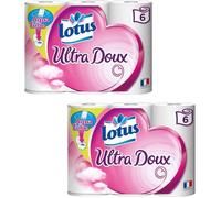 Lotus Ultra Doux Papier Hygiénique Aquatube 12 Rouleaux[N537]