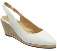 Lotus White Slingback Wedges Espadrilles Shoes White EU 42 (UK 8)