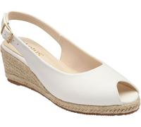 Lotus White Wedge Espadrille Sandals