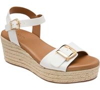 Lotus White Wedge Espadrille Sandals