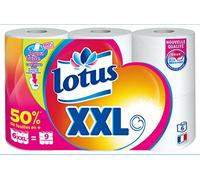 Lotus XXL - Papier toilette 2 épaisseurs Blanc - 6 rouleaux