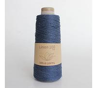 Lotus Yarns Pelote de laine 100 % lin naturel pour tricot à la main 100 g/cône pour vêtements de bébé doux et frais 08