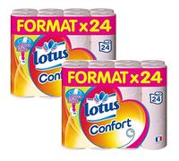 LotusConfort Toilet Paper 2-Ply Pink 24 Rolls