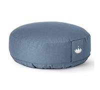 Lotuscrafts Coussin de méditation, Hauteur d'assise 10 cm, modèle Lotus Rond, Coussin de Yoga, Yoga Bolster, Housse en Coton Lavable, Rembourrage d'épeautre, Certifié GOTS