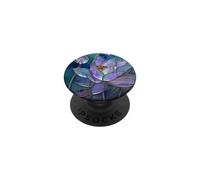 LotusGreen Purple Lotu Stained Glas Gol PopSockets PopGrip Adhésif