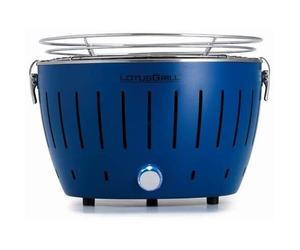 Lotusgrill Barbecue Blue (Mod. Mini Ø 25,8 Cm) Avec Piles Et Câble D'alimentation Usb
