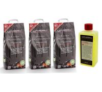 LotusGrill Charbon de Bois Hêtre 3X 2,5 KG Sac Avec Brûleure à Pâte 500 ML