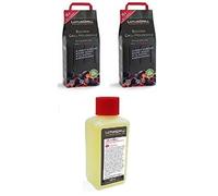 LotusGrill Lot de 2 sacs de charbon de bois de hêtre de 2,5 kg avec pâte combustible de 200 ml, tous deux conçus pour des grillades sans fumée