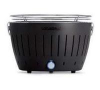 LotusGrill - NOUVEAU MODÈLE 2019 - Mini Barbecue NOIR Ø 25,8 cm avec piles et câble d'alimentation USB Noir G