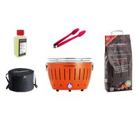 LotusGrill S Small 5-teiliges Set Couleur Orange Mandarine Fumée Pauvre Charbon