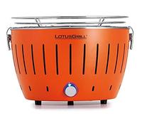 LotusGrill Petit barbecue compact orange mandarine - Sans fumée - Alimentation via port USB ou batterie externe - Convient pour les campeurs, les randonneurs et sur le bateau