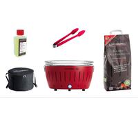 LotusGrill Set Démarrage XL Grill Table Feu Série Rouge USB