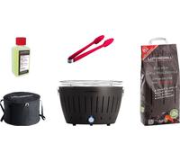 LotusGrill Starter-Set Classic 1x gril gris anthracite avec connexion USB 5 pièces