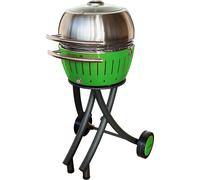LotusGrill XL Garden Grill Set - Chariot à grillades avec hotte XL en acier inoxydable