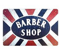 Lotusworld Barber Shop Plaque métallique en étain Décoration de la Maison 20,3 x 30,5 cm