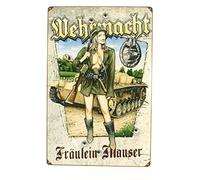 Lotusworld Fashion Wehrmacht Madchen Mauser Plaque en métal 20,3 x 30,5 cm