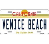 Lotusworld LP-7895 Venice Beach California Plaque d'immatriculation en métal 20,3 x 30,5 cm