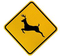 Lotusworld Panneau d'avertissement en Aluminium antirouille Motif cerf Crossing X-Ing 30,5 x 30,5 cm
