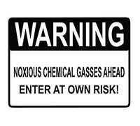 Lotusworld Panneau d'avertissement en Aluminium avec Inscription « Déclenche » pour Les gaz Chimiques nocifs à l'avenir et l'entrée à Votre Propre Risque 20,3 x 30,5 cm