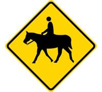 Lotusworld Panneau d'avertissement en métal Motif Cheval Croisement équestré 30,5 x 30,5 cm