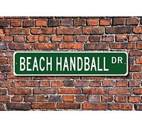 Lotusworld Panneau en étain pour la plage, le handball, la plage, le handball, la plage, le handball, le plage, le handball, les fans de handball, la plage, les fans de handball, 10,2 x 40,6 cm
