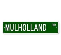 Lotusworld Plaque de Rue en Aluminium avec nom de Famille Mulholland 10,2 x 40,6 cm