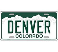 Lotusworld Plaque d'immatriculation fantaisie Denver Colorado State - 15,2 x 30,5 cm
