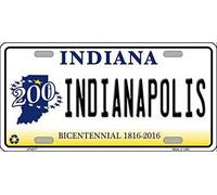 Lotusworld Plaque d'immatriculation fantaisie Indianapolis - 15,2 x 30,5 cm