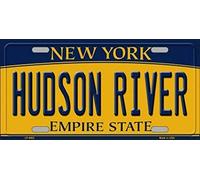 Lotusworld Plaque d'immatriculation Hudson River New York State - 15,2 x 30,5 cm