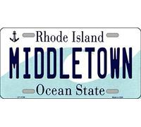 Lotusworld Plaque d'immatriculation Middletown Rhode Island State - 15,2 x 30,5 cm