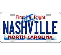Lotusworld Plaque d'immatriculation Nashville North Carolina State - 15,2 x 30,5 cm