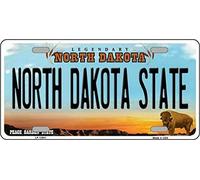 Lotusworld Plaque d'immatriculation North Dakota State North Dakota State - 15,2 x 30,5 cm