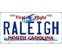 Lotusworld Plaque d'immatriculation Raleigh North Carolina State - 15,2 x 30,5 cm